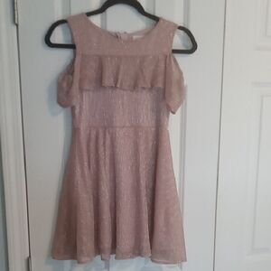 Place Girls Pink Shimmery Dress